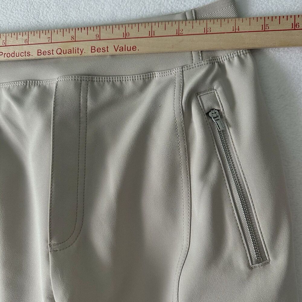Athleta Endless High Rise Cargo Pant Sz 8 Abalone Beige Tapered Travel Trousers - Picture 9 of 13